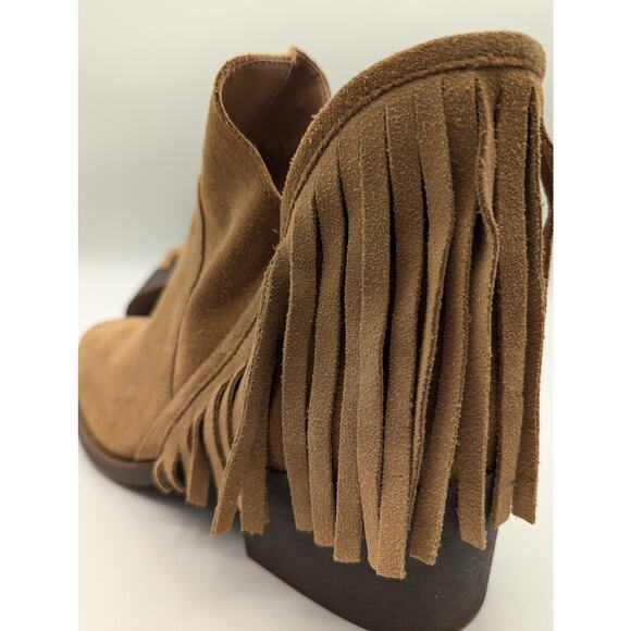Trafaluc by Zara | Suede Fringed Ankle Boots | Size 41 (US W10.5) - Picture 11 of 12